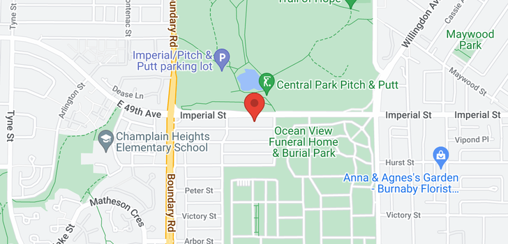 map of 3856 3858 IMPERIAL STREET